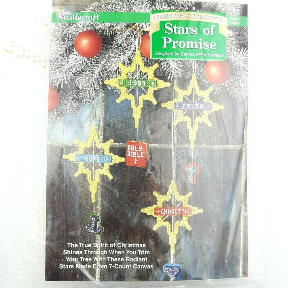 Needlecraft Shop Christmas Trimmings Stars Of Promise Plastic Canvas